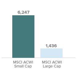 MSCI ACWI Small Cap vs MSCI ACWI Large Cap